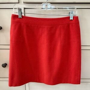 J.Crew Red wool mini skirt size 6
